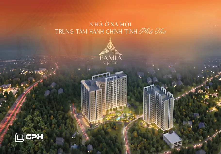 Phối cảnh Famia Việt Trì (NOXH phường Thanh Miếu)
